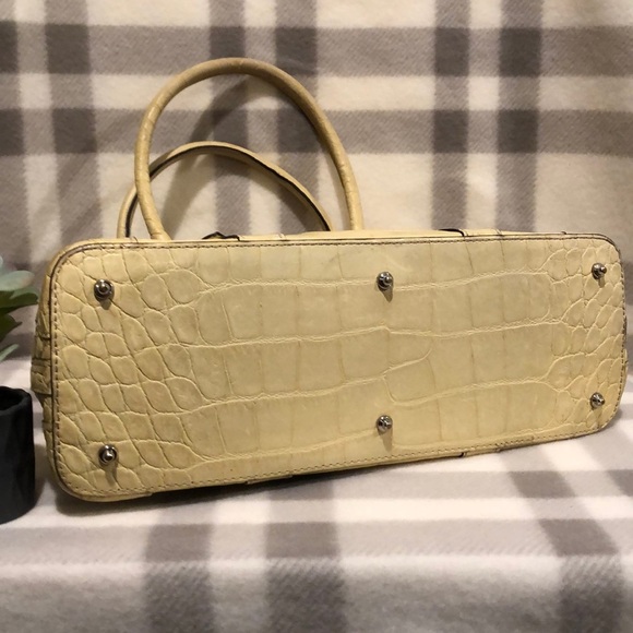 Dooney & Bourke yellow crocodile satchel handbag - Picture 4 of 7